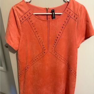 Lord & Taylor Coral Cutout Dress